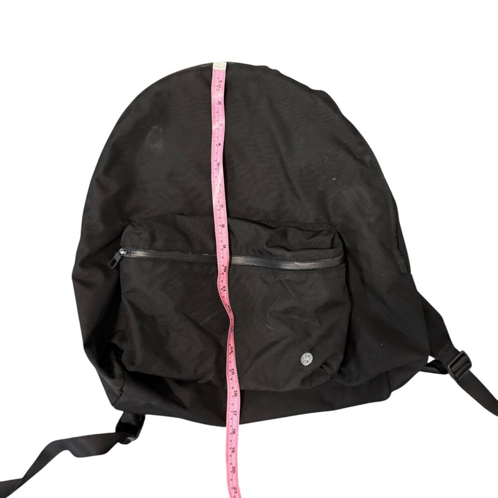Lululemon Black Zipper Backpack With Single Front… - image 7